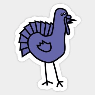 Very Peri Periwinkle Blue Thanksgiving Turkey Color of the Year 2022 Sticker